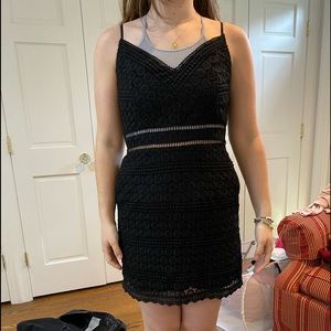 Black Abercrombie and fitch lace overlay mini dress
